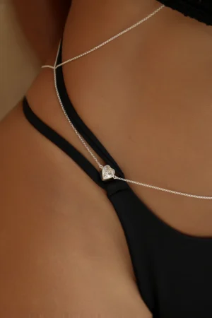 Silk Heart Body Chain Silver - ZUA World, photo 8